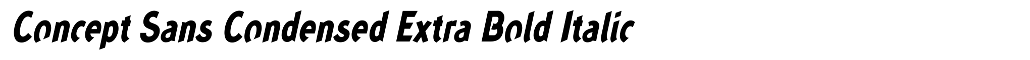 Concept Sans Condensed Extra Bold Italic image